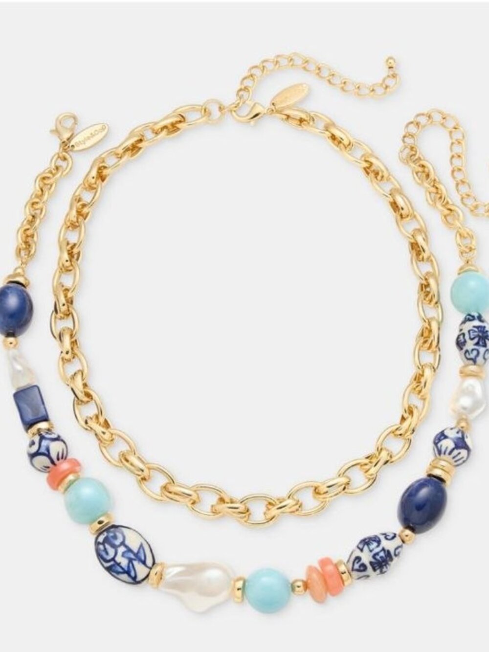 Style & Co 2-Pc Set Beaded & Chain Necklaces